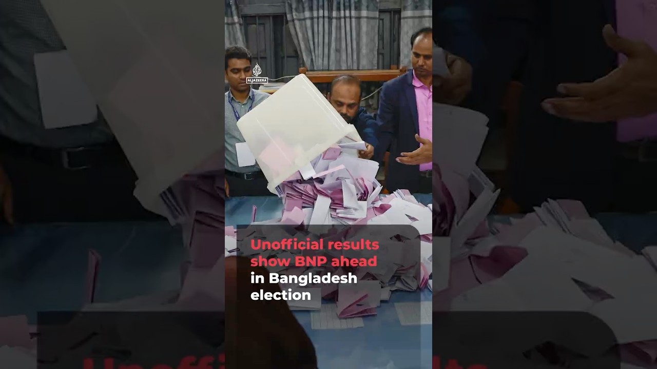Unofficial results show BNP ahead in Bangladesh election | AJ #shorts