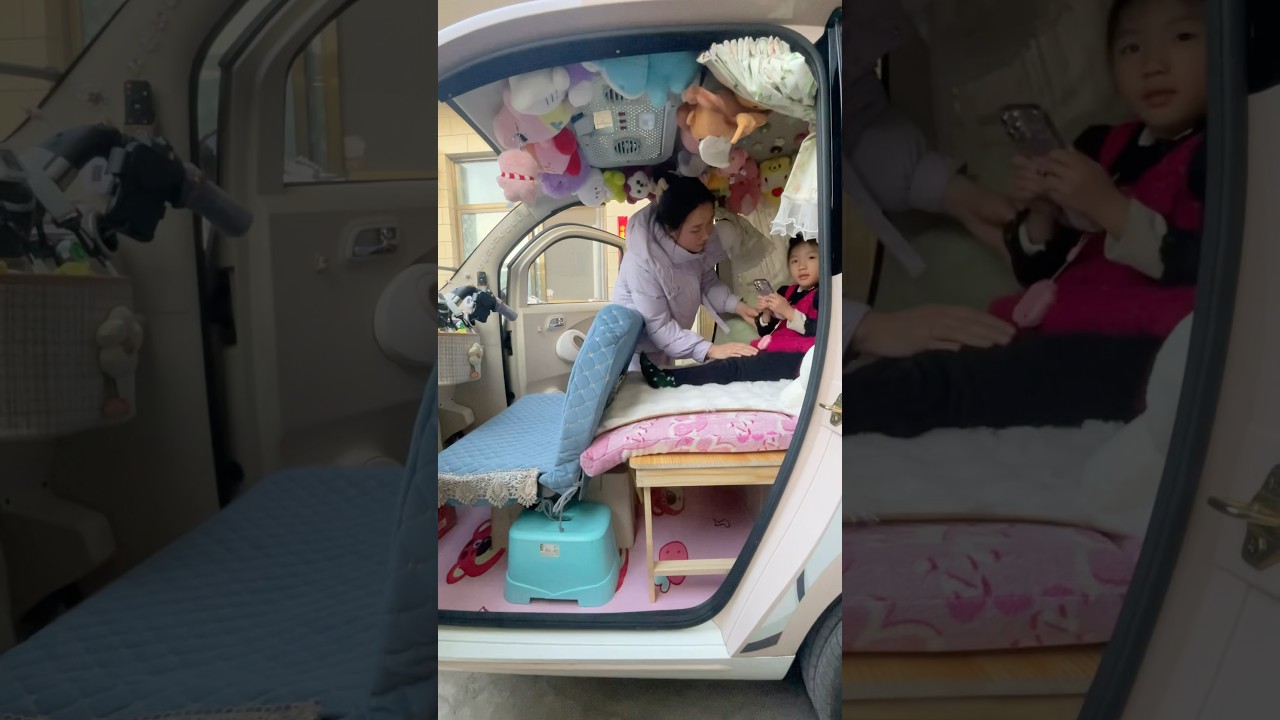 Take the children to play.☀️ #tricycle #minicar #funny #limousine #cute #camping