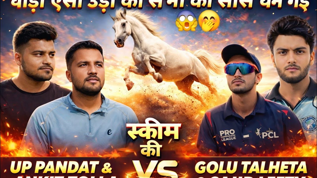 घोड़ा ही उड़ गया आज मुकाबले में,  UP PANDAT & ANKIT VS GOLU TALHETA & SAJID LEFTY 🏏🏏