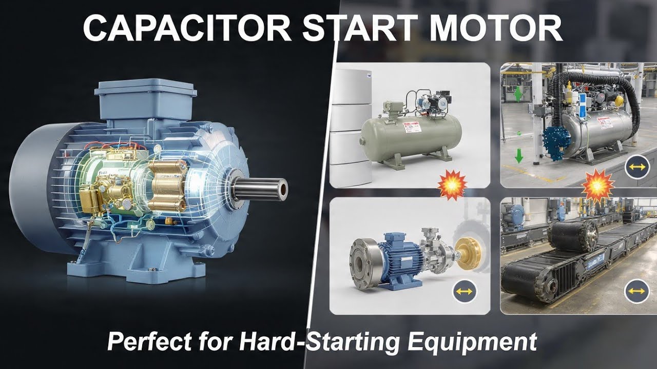 Capacitor Start Motor (Types of Single-phase induction motor)