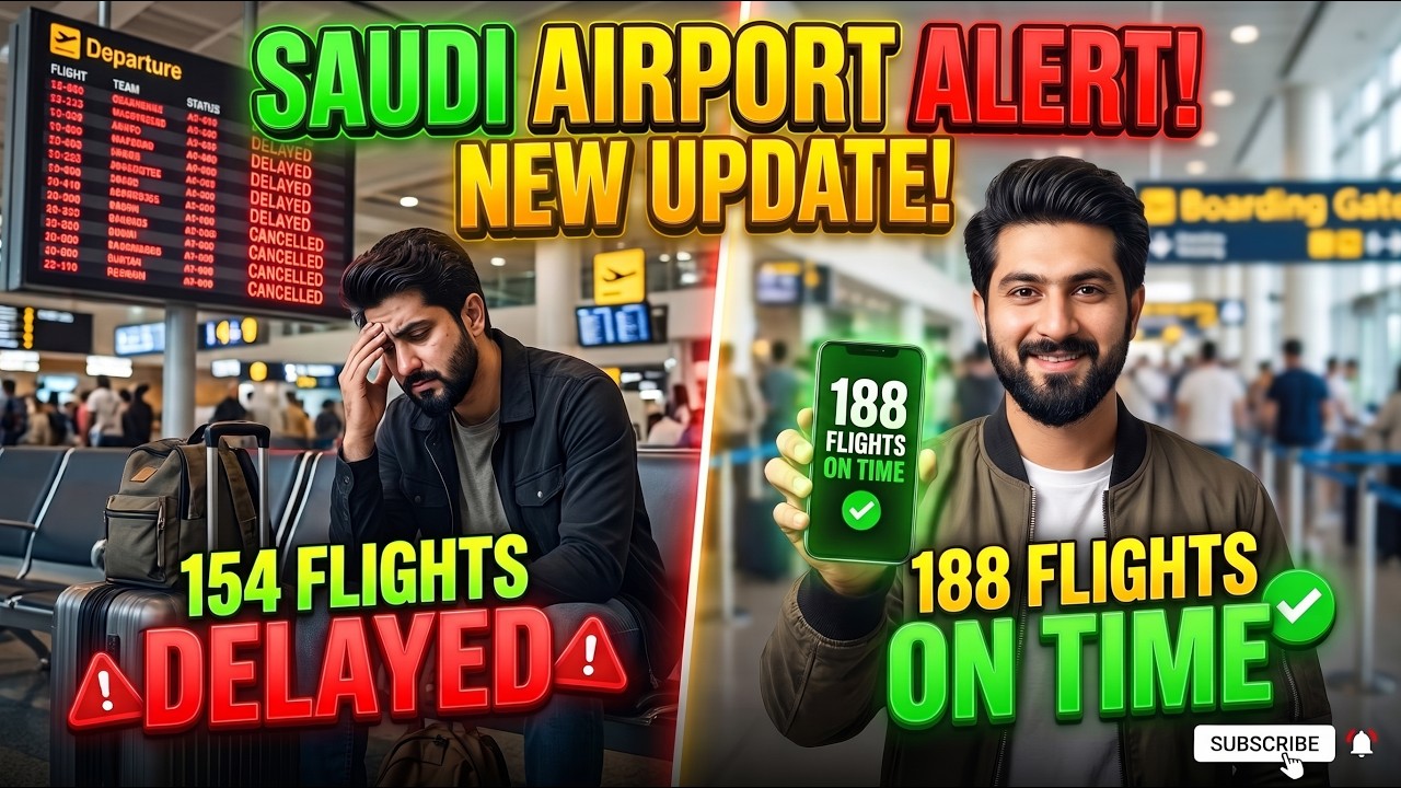 🚨 Saudi Airport Update TodayRiyadh, Jeddah, Dammam & Madinah Flight Status 🇸🇦
