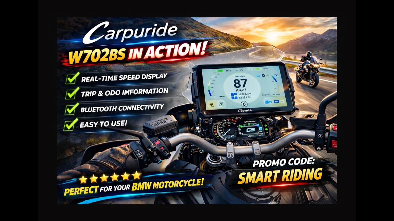 Рекомендованная система CARPURIDE W702BS SMART RIDING для мотоциклов BMW.