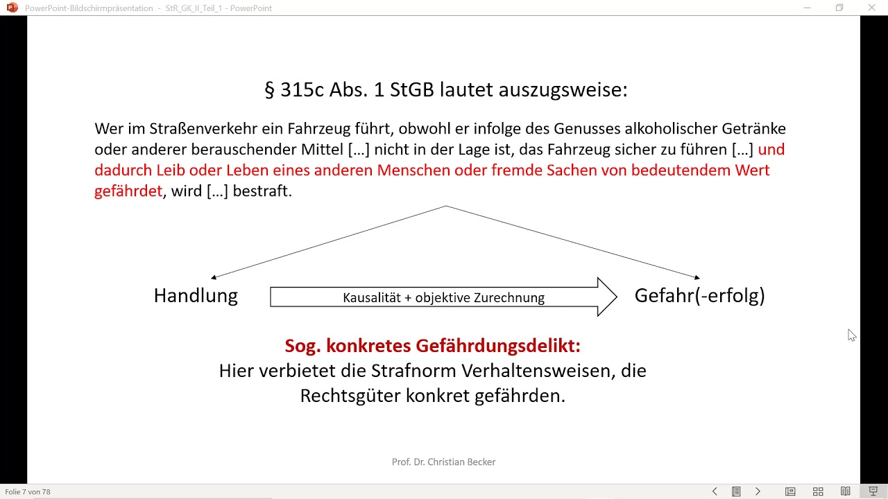 Strafrecht GK II - Einheit I (Wiederholung zum vors&auml;tzlichen Begehungsdelikt)