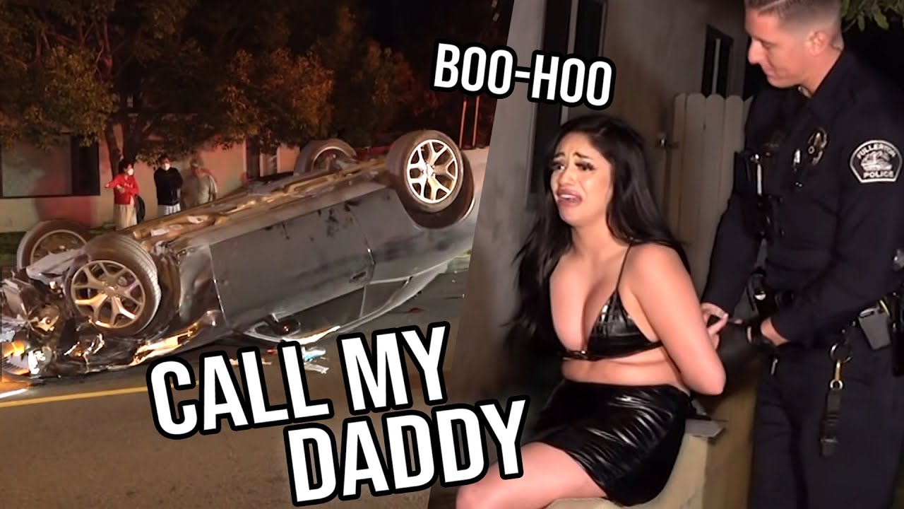 Entitled Drunk Woman Cries And Begs To Be Let Go After Flipping Her Car
