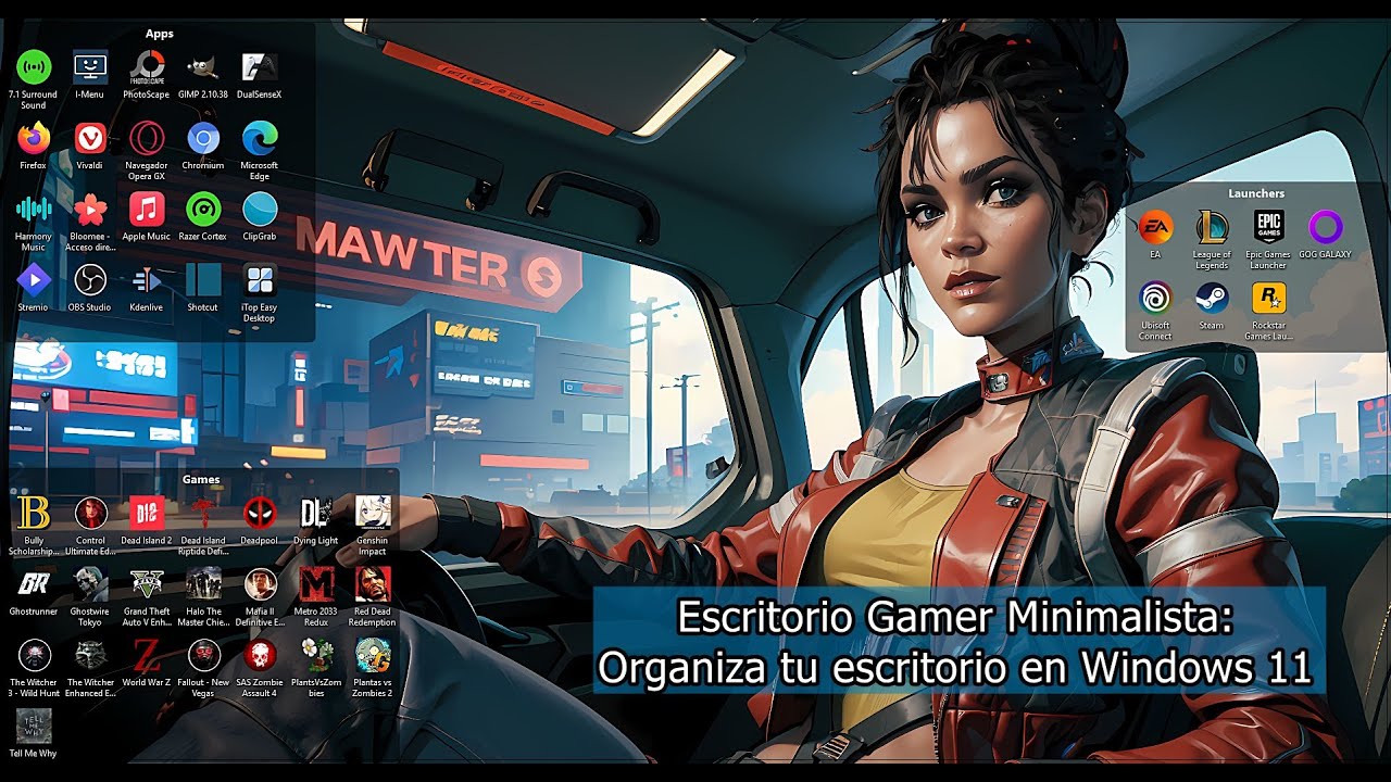 Escritorio Gamer Minimalista: Organiza tu escritorio en Windows 10 y 11