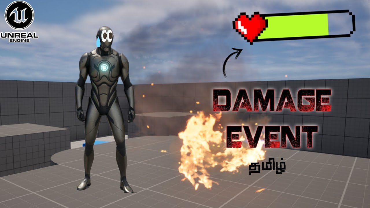 Unreal Engine 5 Create Damage Event Using Blueprints in Tamil