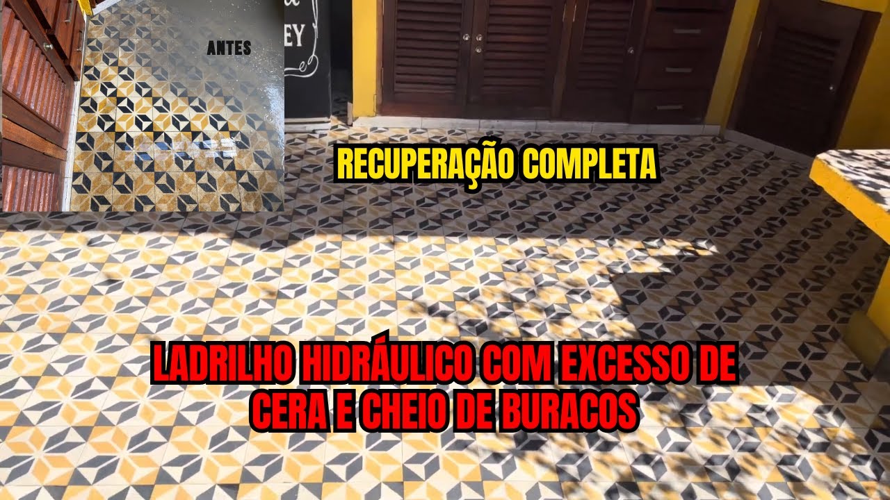 Como restaurar um piso de LADRILHO HIDRÁULICO CHEIO DE CERA?