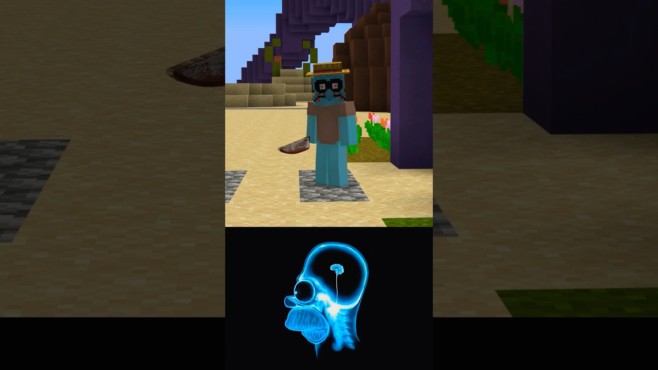 -969969 IQ vs -696696 IQ Minecraft 🤯🤡💀 (World&rsquo;s Smallest Violin) #shorts