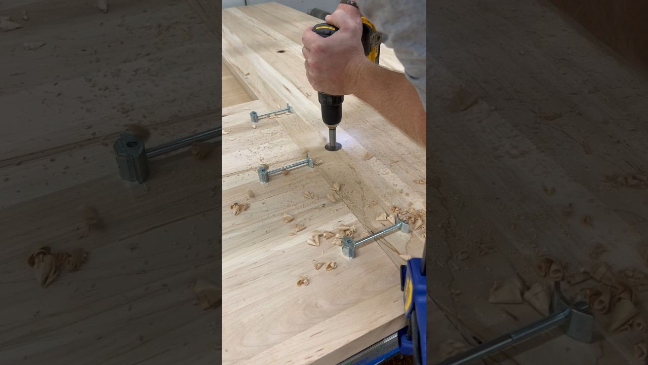 Ever connect butcher block countertops together?  How did you do it? #countertops #kitchencabinets