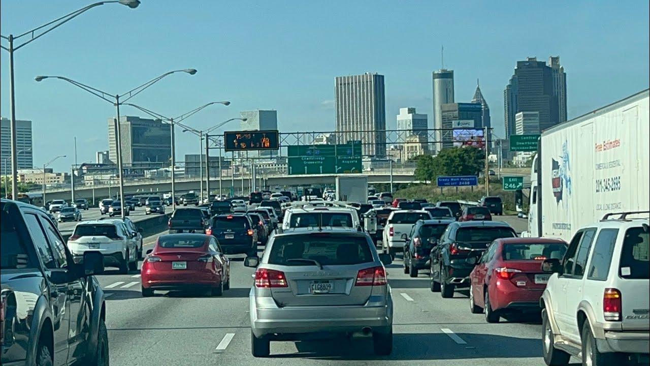 Nightmare Traffic Driving Thru Atlanta On 75 North During Peak Rush Hour!