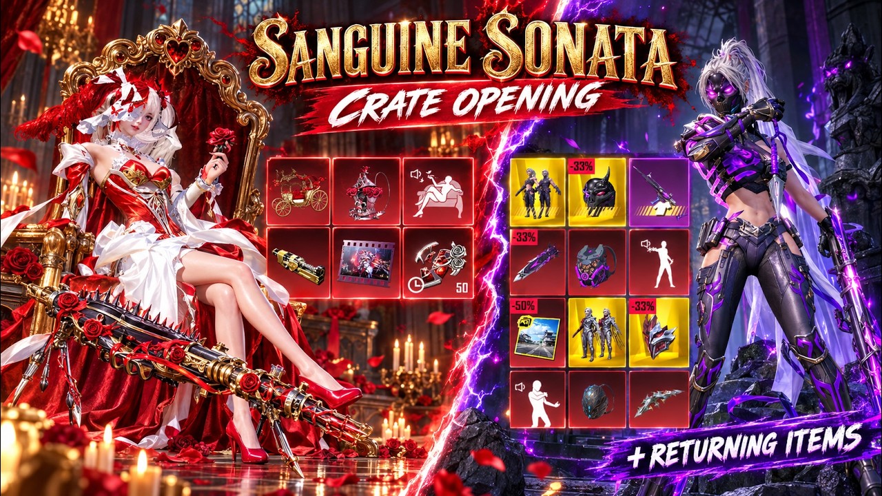 Sanguine Sonata Crate Opening ! M416 Shinobi is Back | BGMI Crate Open