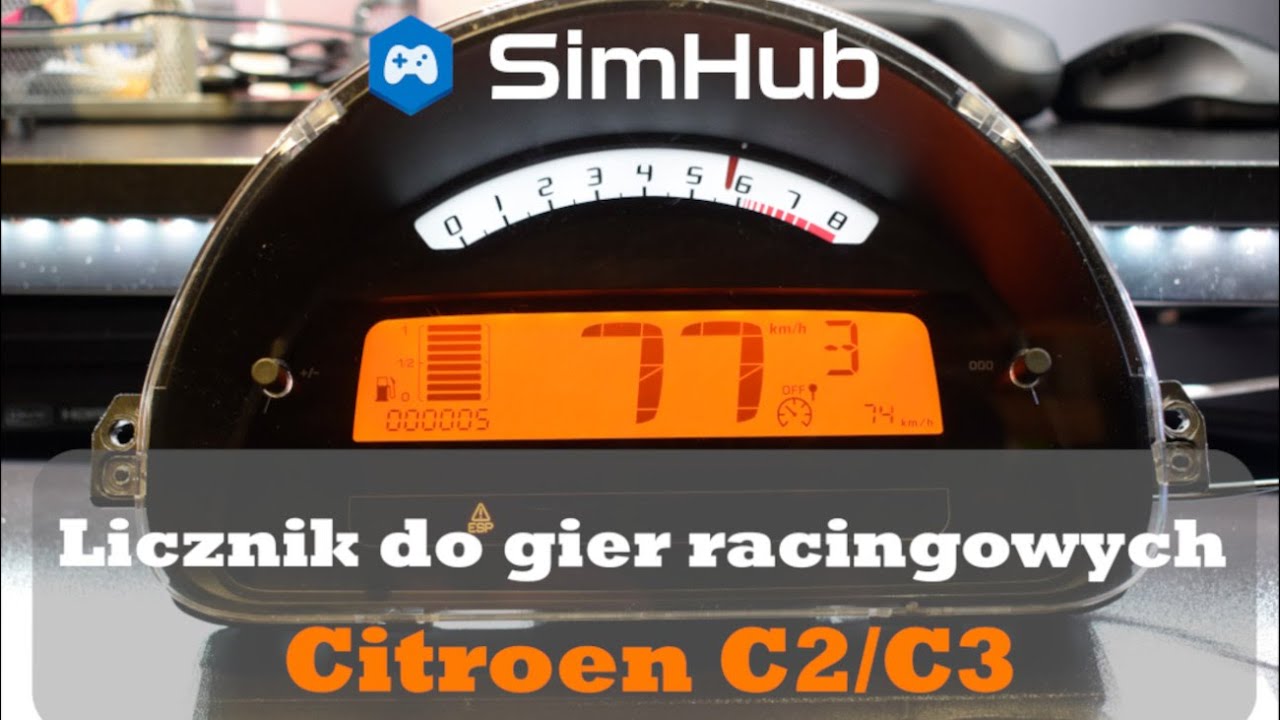 Jak zbudować licznik do gier racingowych? | Citroën C3/C2 | SimHub | ETS2 | FH4 | FH5 | BeamNG Drive
