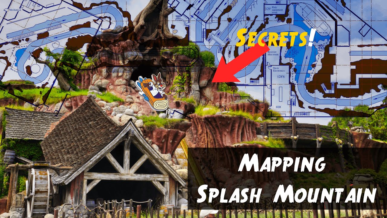 Mapping Splash Mountain! Animated Blueprints & Secrets With POV | Disneyland