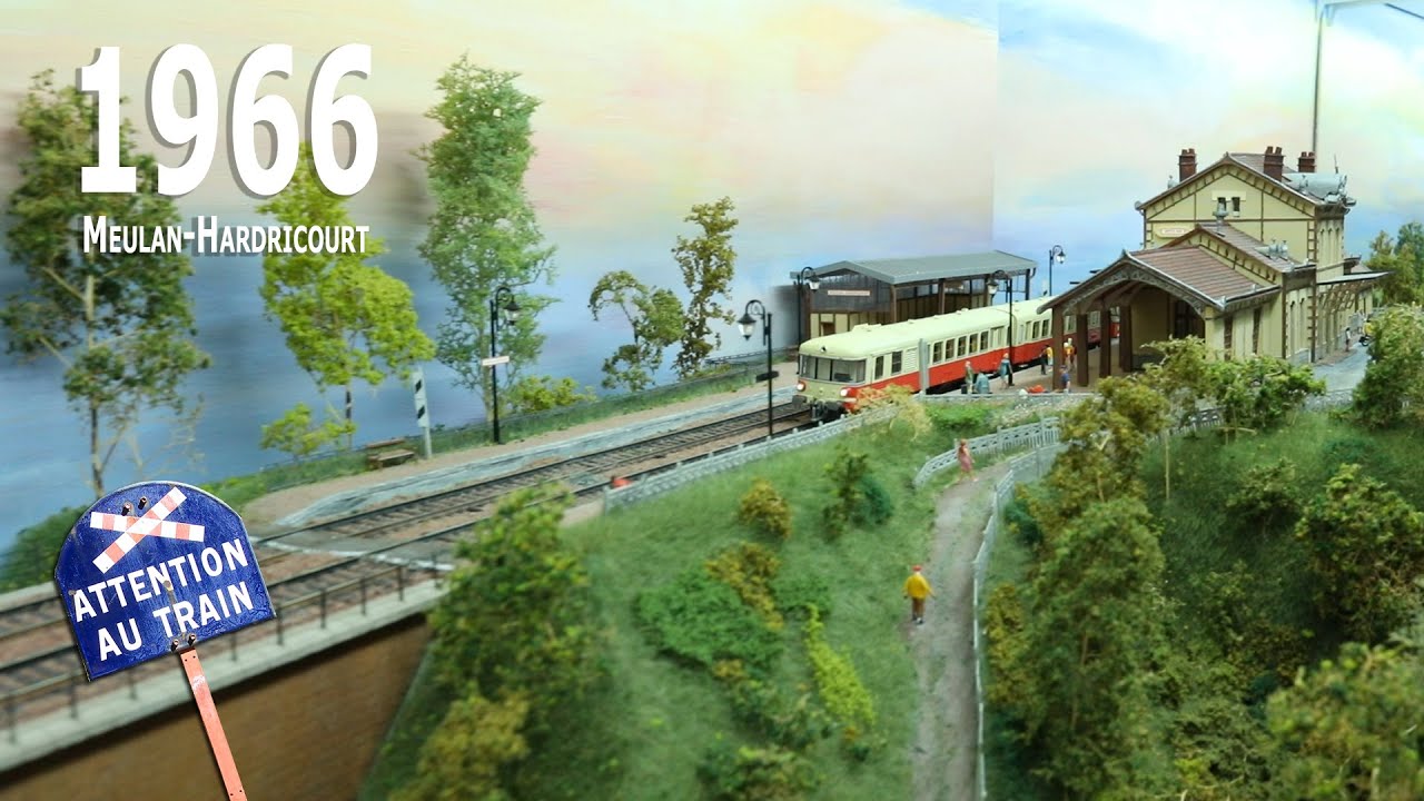 La gare de Meulan-Hardricourt en 1966 et traiNmprime3D