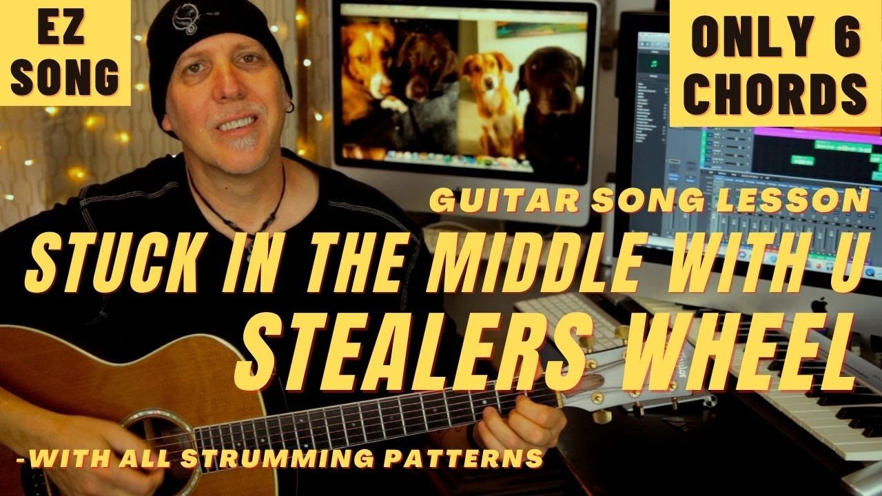 Урок игры на гитаре Stealers Wheel Stuck In The Middle With You без аккордов баррэ