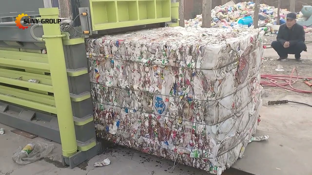 Plastic Bottle Press Machine - Horizontal Baler Machine for Plastic