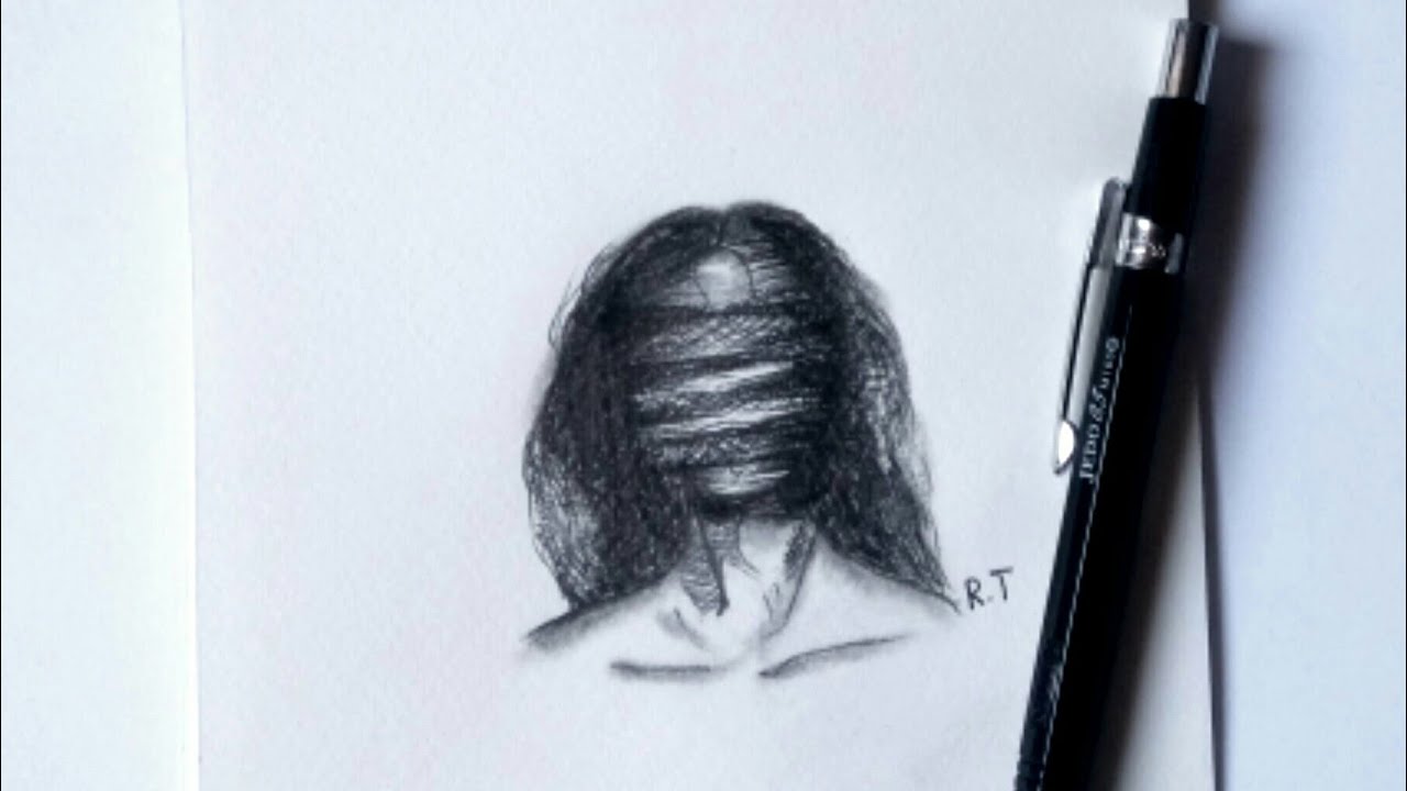 رسم سهل |رسم تعبيري سهل جدا من سلسلة الرسوم التعبيرية 💔