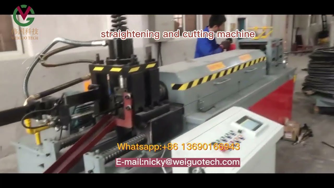 Automatic High Speed Hydraulic Steel Wire Rod Straightening And Cutting Machine