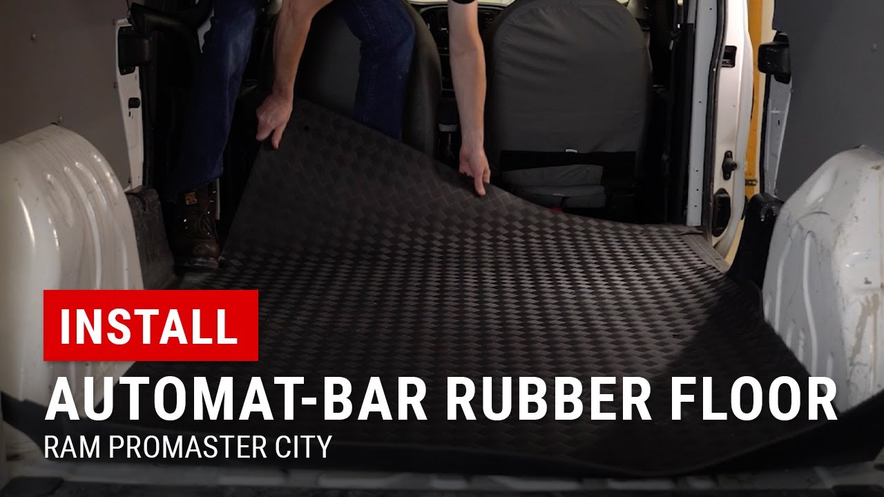 Установка резинового пола Automat-Bar в RAM ProMaster City