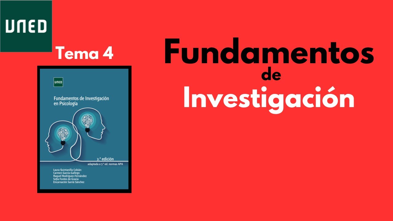 Tema 4: metodo y diseños experimentales | FUNDAMENTOS DE INVESTIGACIÓN | UNED