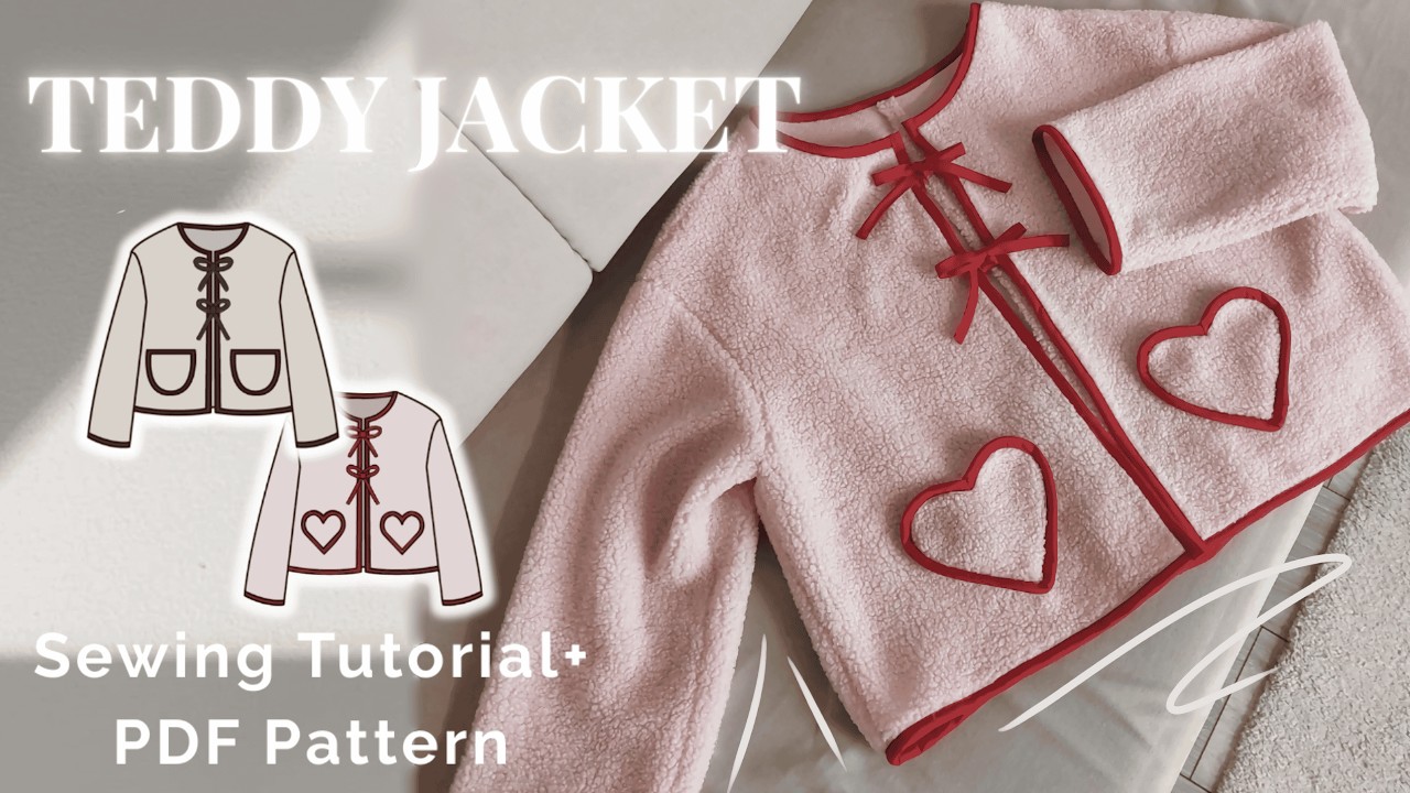Sew the CUTEST Jacket for Spring! 🌸 Teddy Jacket Pattern with Two Pocket Options