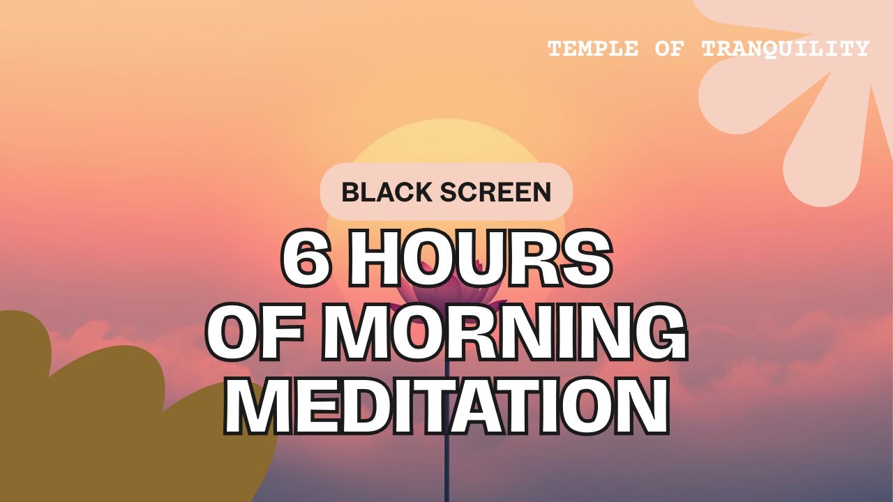 Morning Meditation Music | 6 Hours 432Hz Healing Frequency + Alpha Waves | Black Screen Awakening