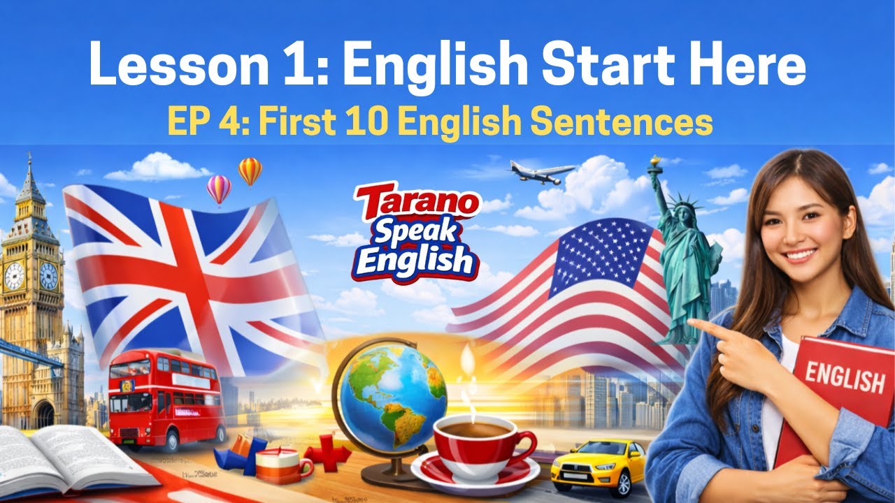 Lesson 1: English Start Here | EP 4: First 10 English Conversation Sentences