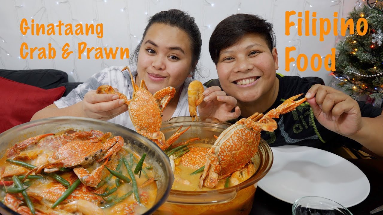 Filipino Food Mukbang | Ginataang Crab & Prawns