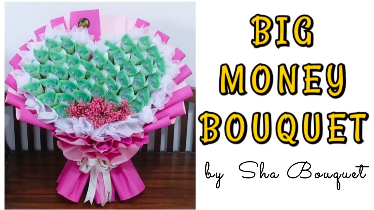 Cara Buat Bouquet Duit Saiz Besar ll money bouquet ll bouquet duit ll giant money bouquet