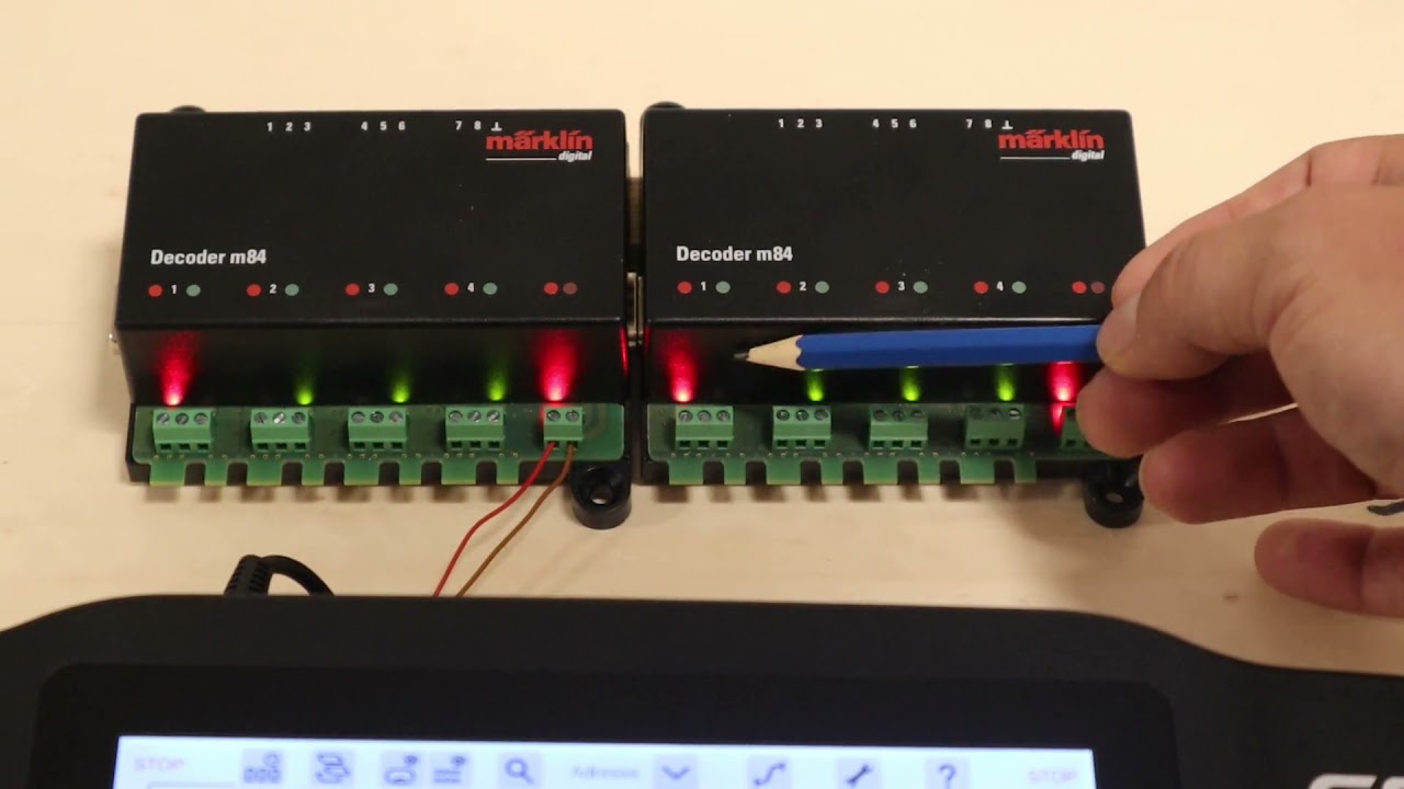 4 Neuer Schattenbahnhof, Steuerung mit der CS3, m84 Decoder