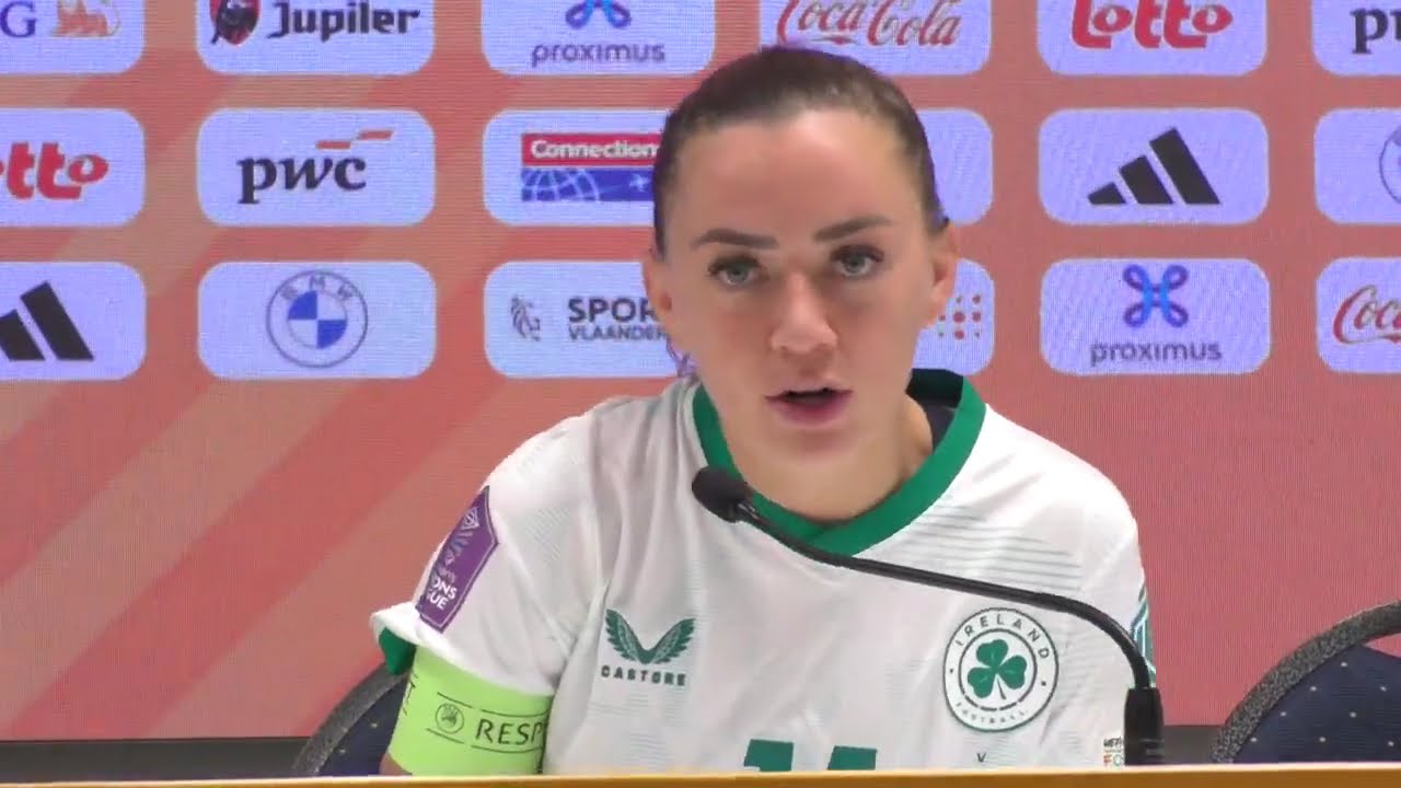 Katie McCabe after  Belgium - Republic of Ireland on 28.10.2025