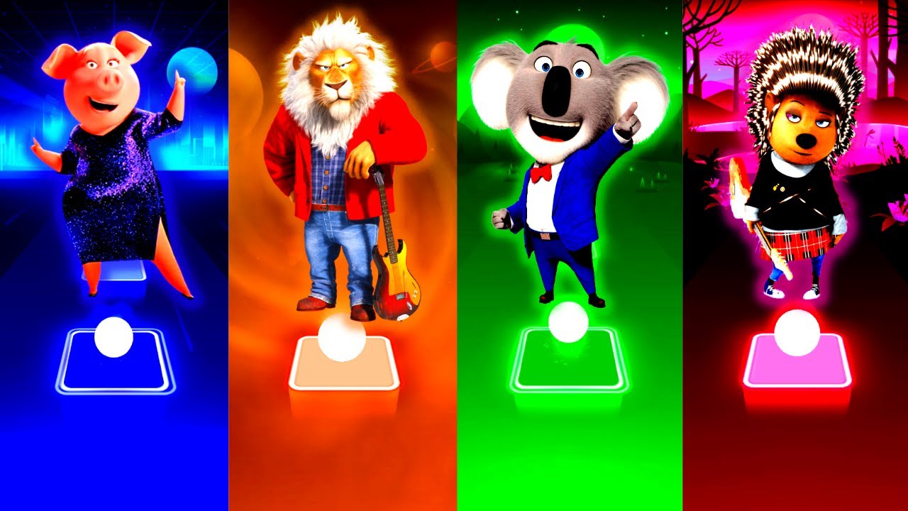 Sing 2 - Rosita - Clay Calloway - Buster Moon - Ash | Tiles Hop EDM Rush 🎵