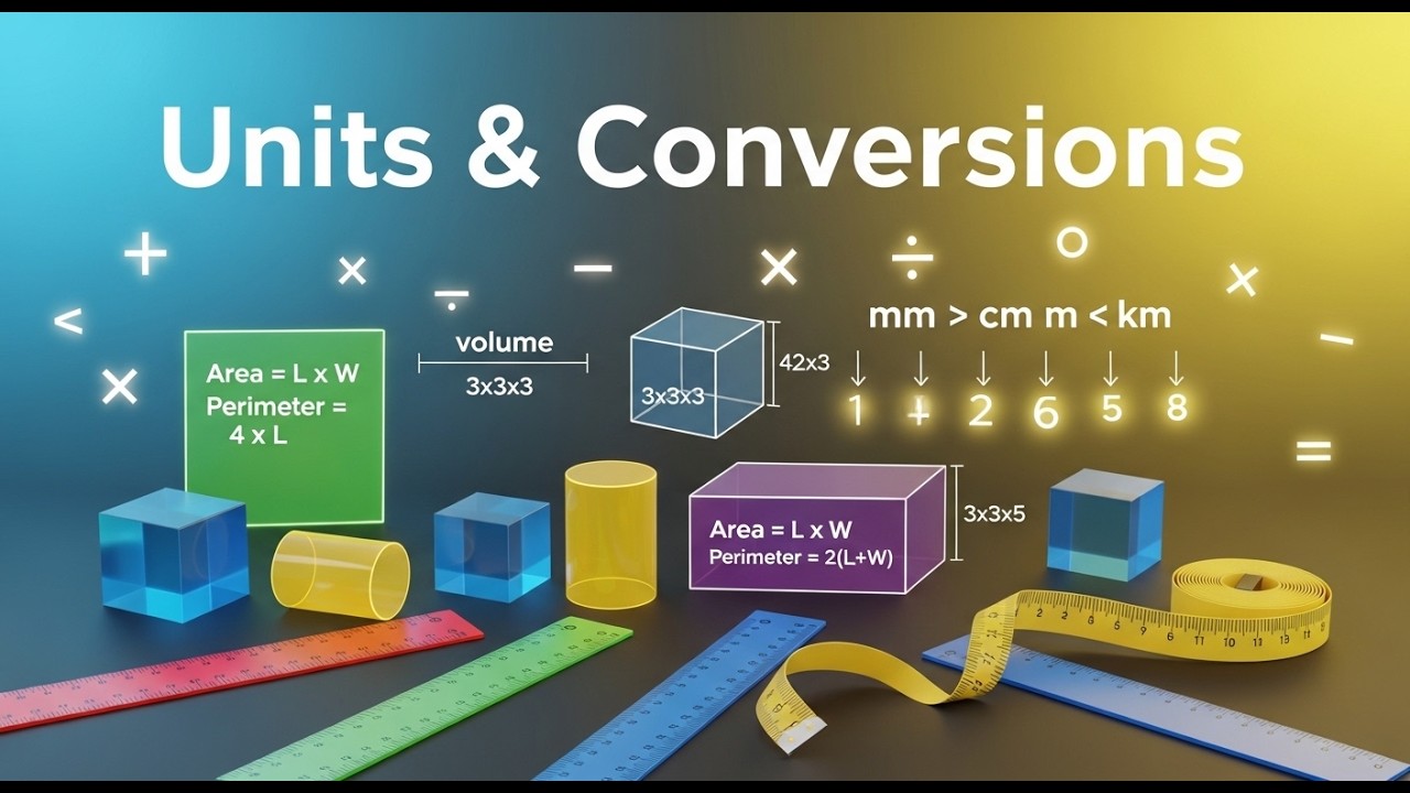 “Units & Conversions | Dimensions, Area, Perimeter & Volume Made Easy!”