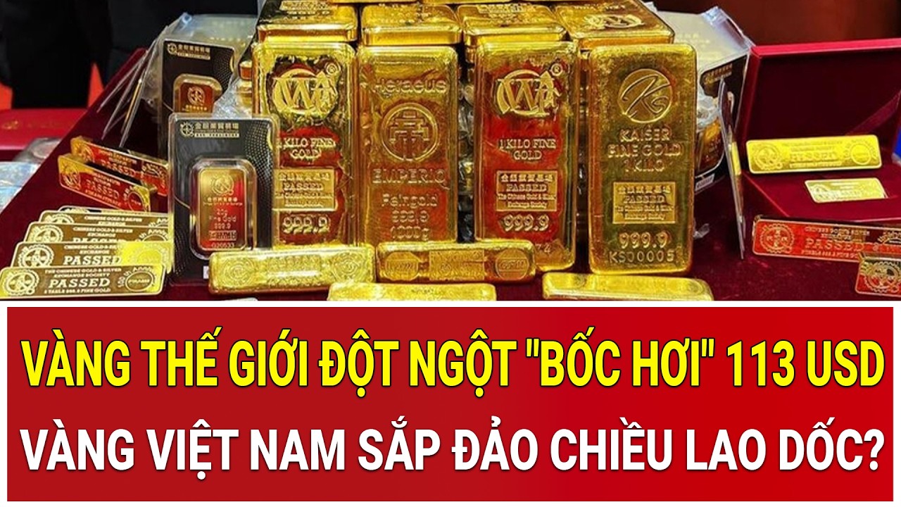 Vàng thế giới đột ngột 