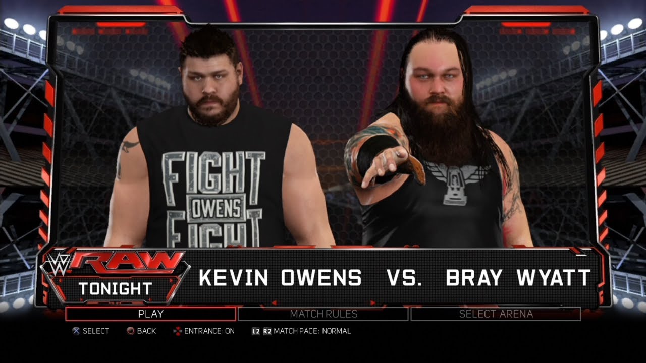 WWE 2K17 PS3 - Kevin Owens VS Bray Wyatt