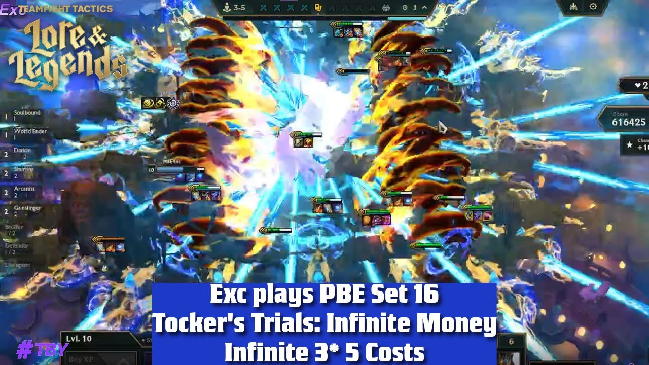 TFT Set 16 - TBY Exc: Tocker's Trials - 3* 5 Costs everywhere!