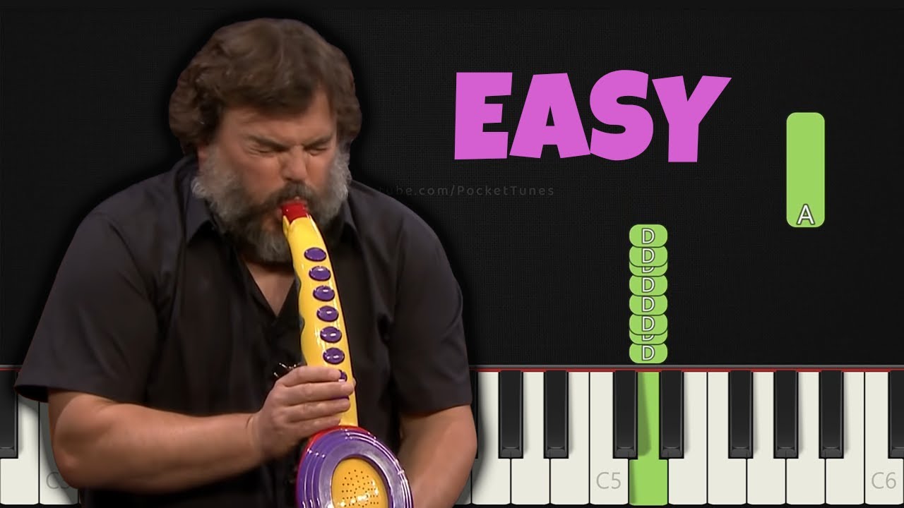 Jack Black - Sax-A-Boom│EASY Piano Tutorial│RIGHT HAND 🤚
