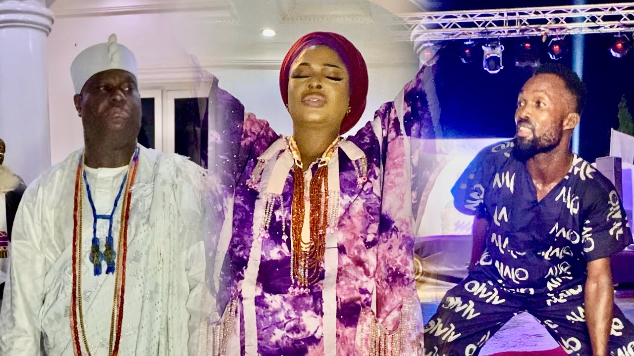 SEE HOW OONI OF IFE SURPRISE QUEEN TEMITOPE AS HE DANCE WITH HIS ENTIRE STAFF @ THE PALACE HIA PARTY