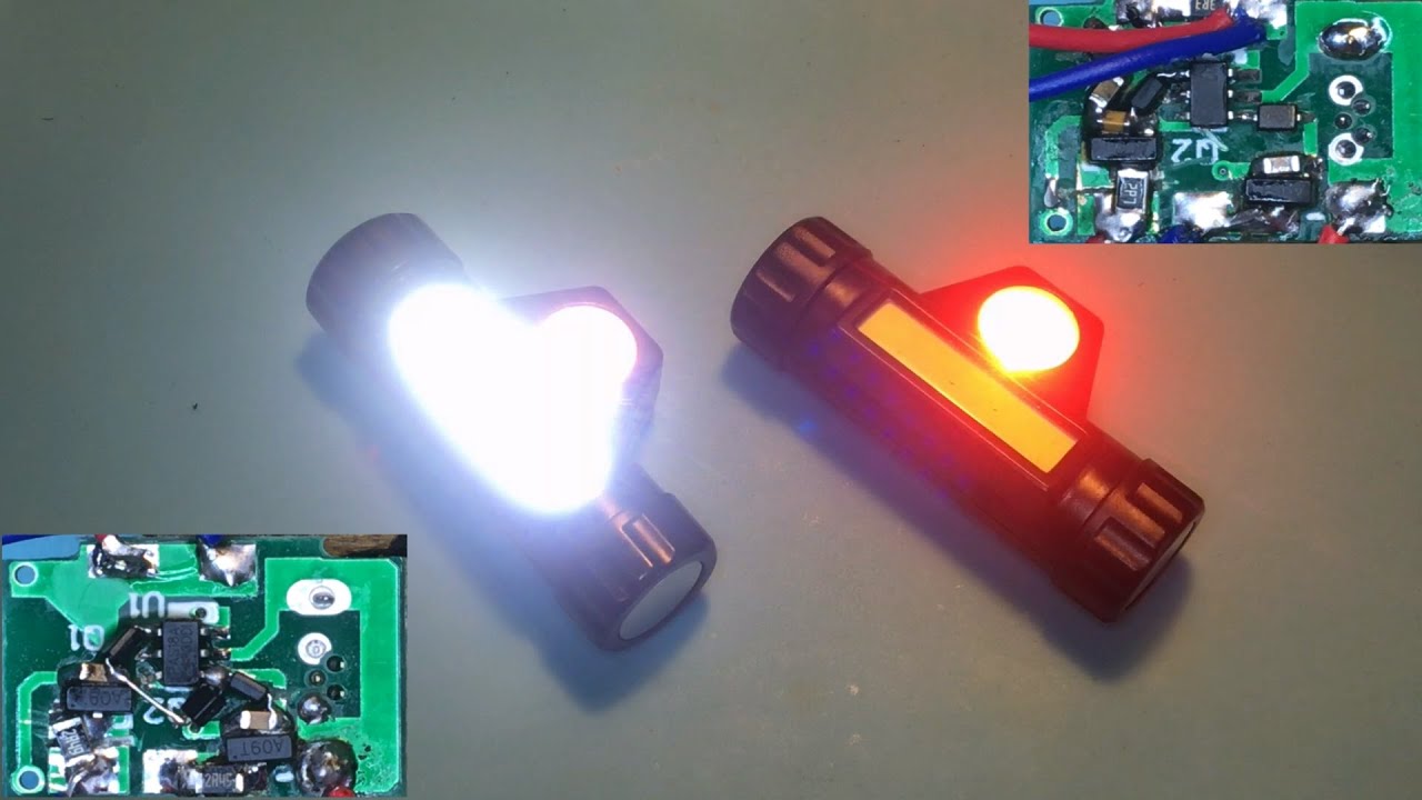 Доработка 2 налобного фонарика XPE COB 18650 14500 LED Headlamp