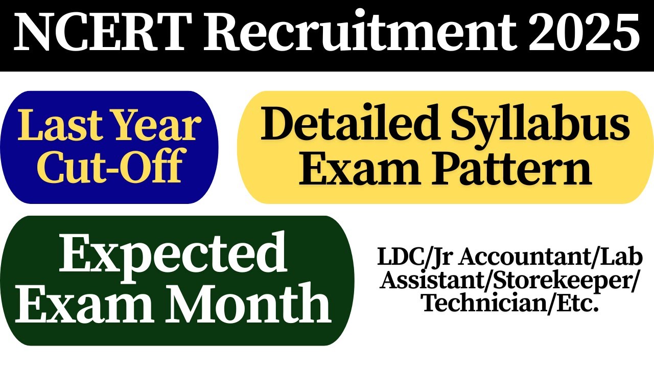 🎯 NCRT LDC Syllabus 2025 | NCERT LDC Cut Off | NCERT Non Teaching Recruitment 2025 Syllabus