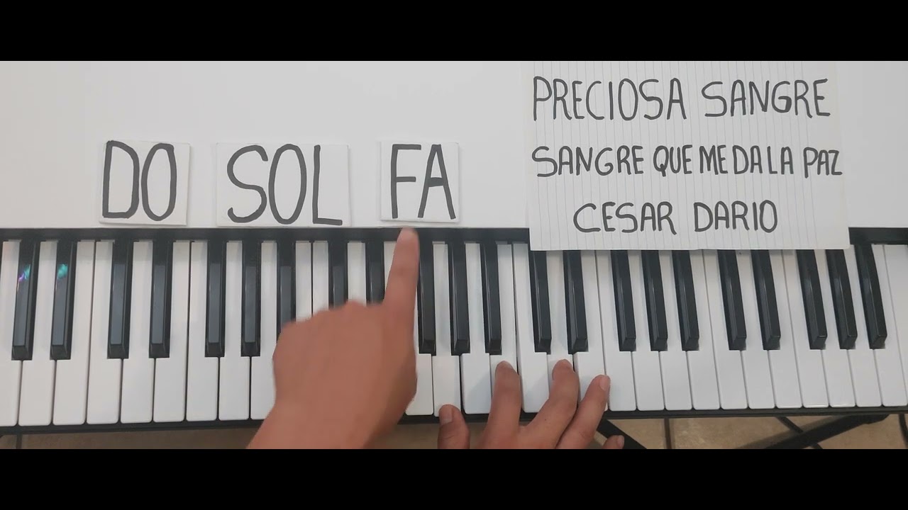 preciosa sangre,sangre que me da la paz,tutorial aprendiendo piano facil.