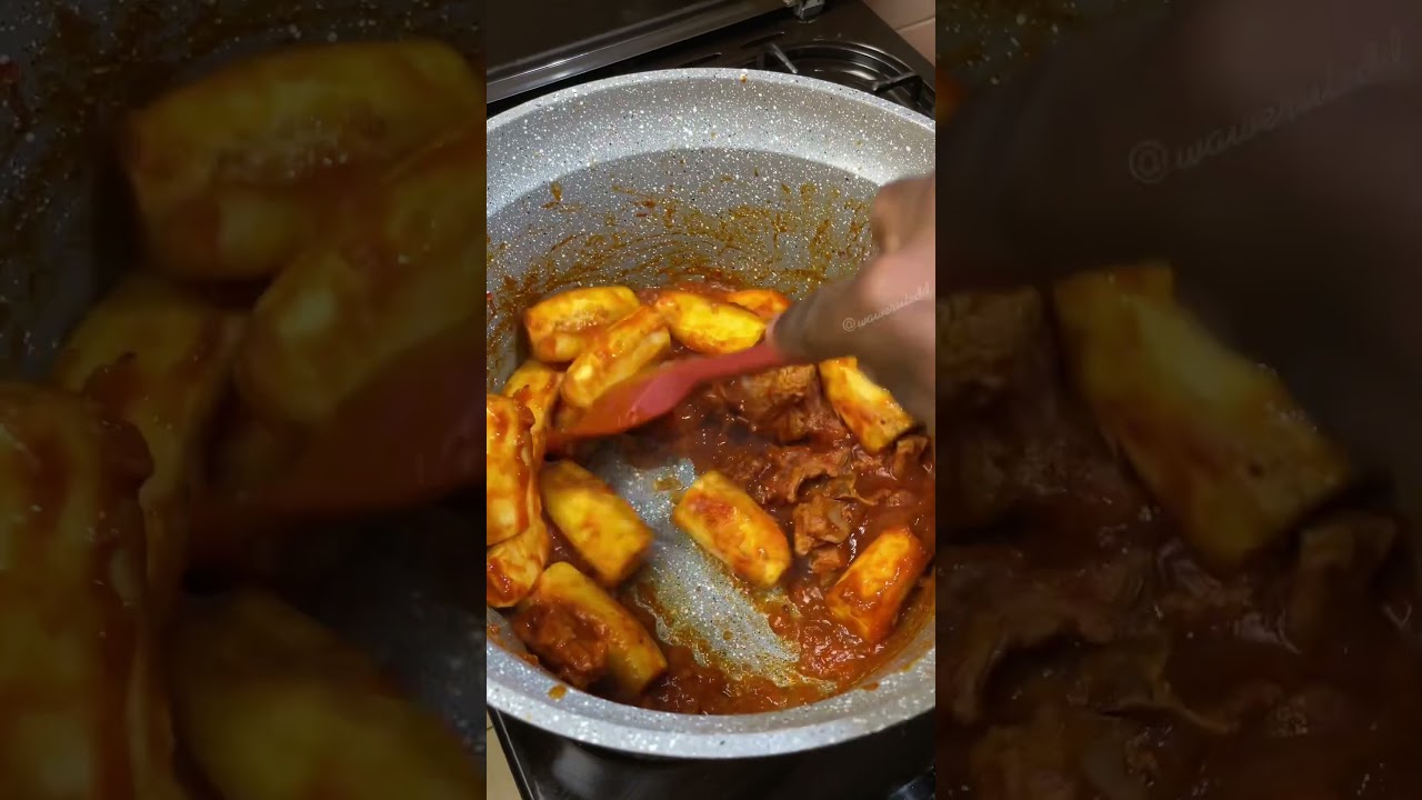 Matoke with mutton stew #food #matoke #recipe 😋