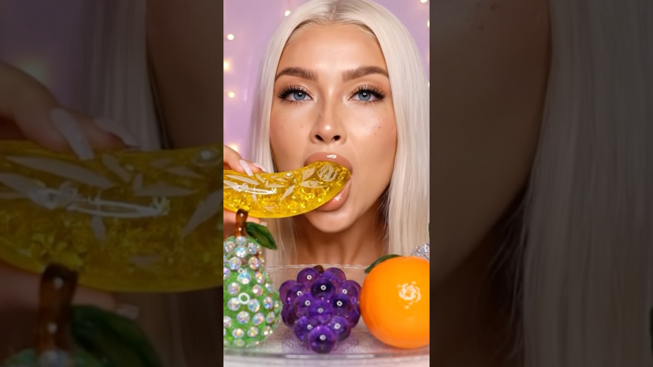 GLASS BANANA 🍌 #aiasmr #eating #eatingsounds #mukbang #eatingvideos #aigenerated #asmr #banana