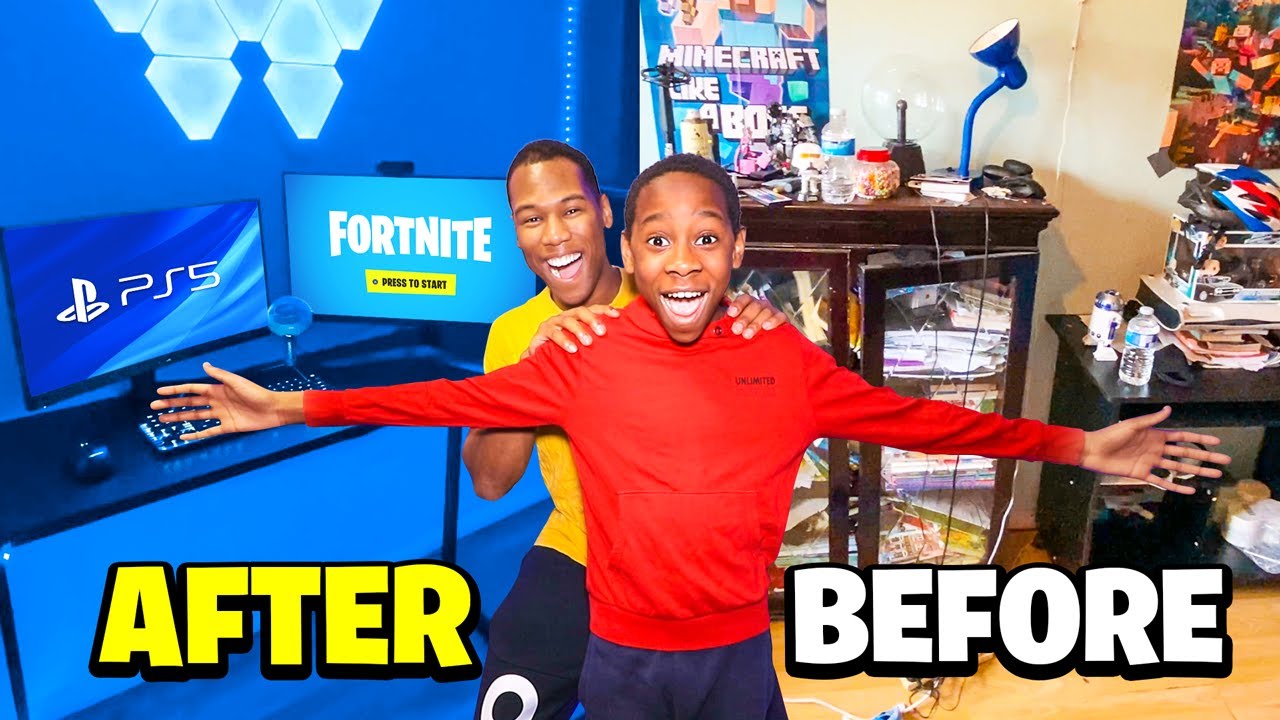 Transforming My Brother's Room Into His Dream Gaming Setup - $10,000