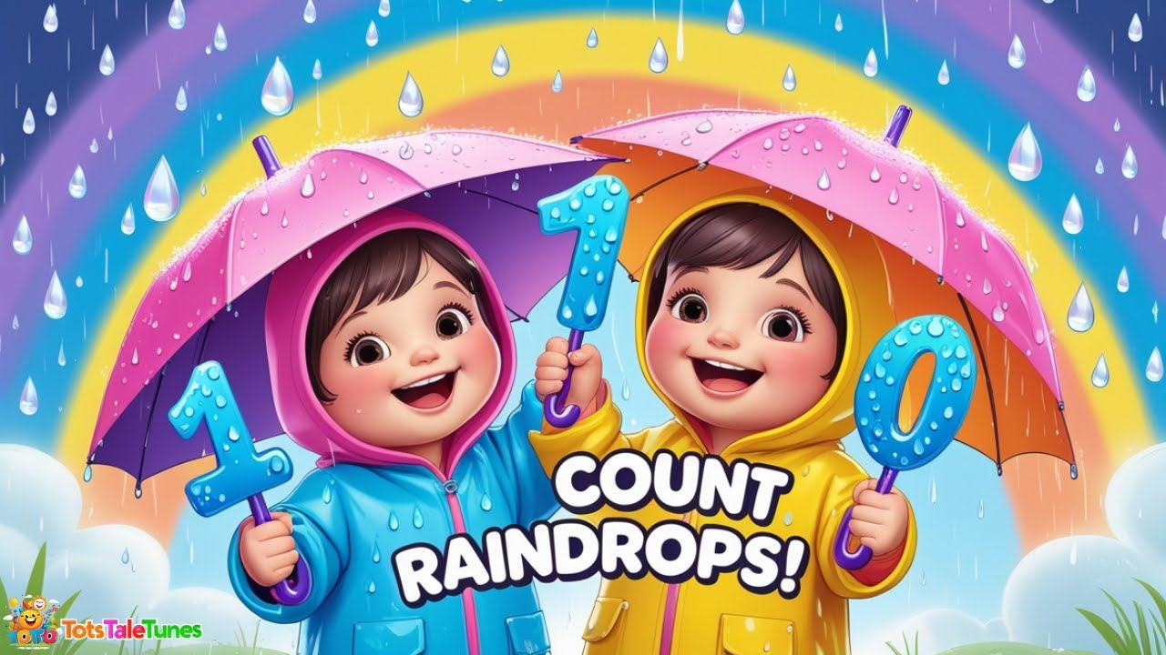 Rain Song for Kids ☔ | Let’s Count 1 to 10 | Fun Counting Rhyme