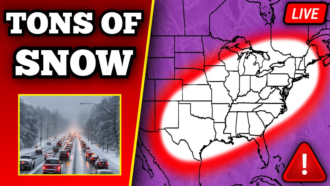 🔴 BREAKING Winter Storm Update - HUGE SNOW INCREASE & Ice Storm Coming - With LIVE Storm Chasers