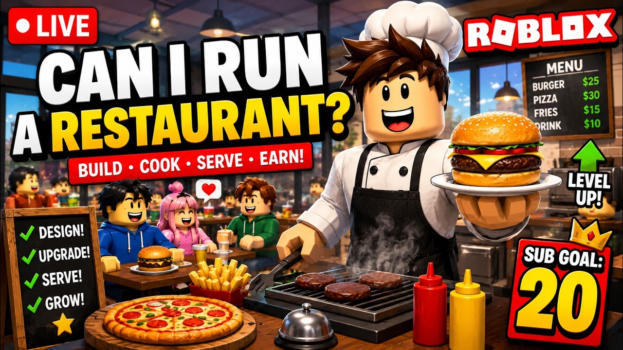 🔴 LIVE | Roblox Fun! Playing | Run a Restaurant with Viewers | Join the Squad!