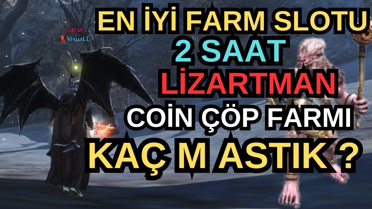 EFSANE  COİN ÇÖP SLOT FARM YERİ LİZARTMAN 2 SAAT  KAÇ M KASTIK ? RİSE ONLİNE ...!!!