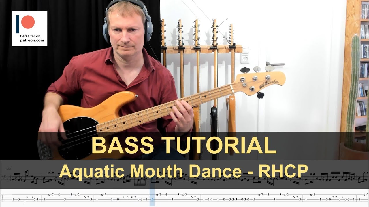 Aquatic Mouth Dance - Red Hot Chili Peppers | Bass Tutorial (Sheet + TABs)