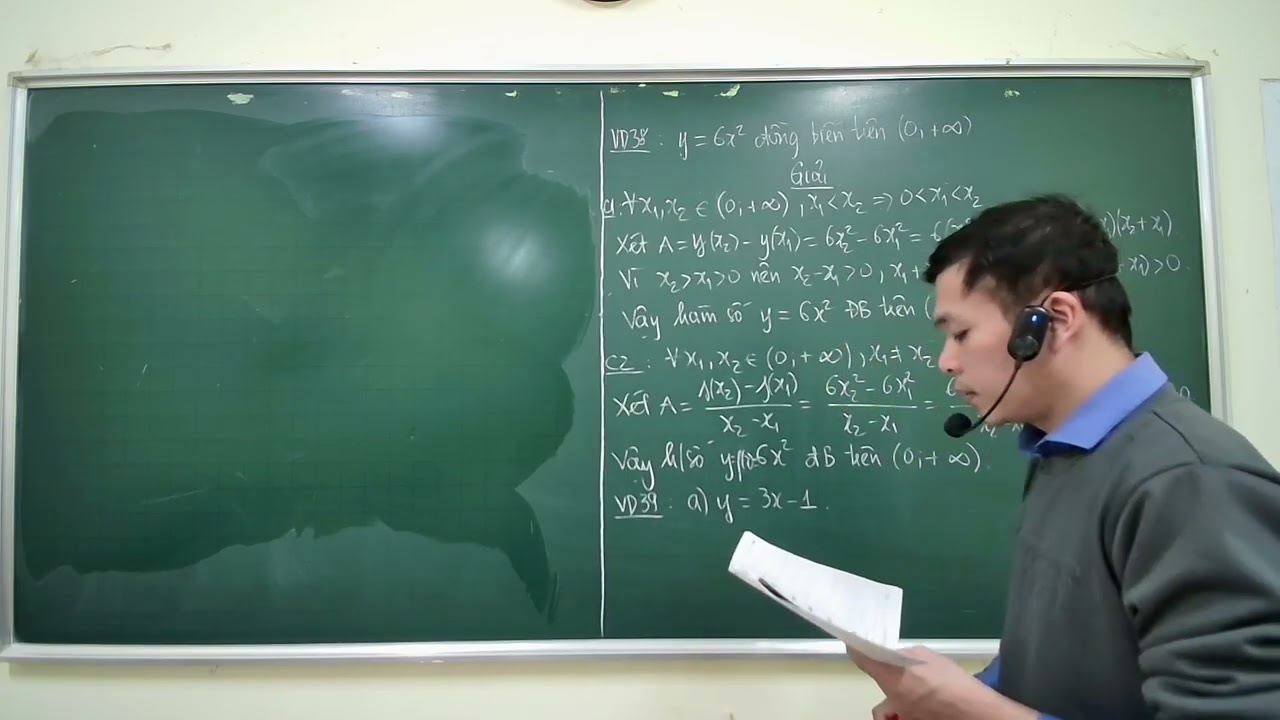 Toán 10 - Bài 15 - Dạng 5 - Chứng minh hàm số đồng biến nghịch biến
